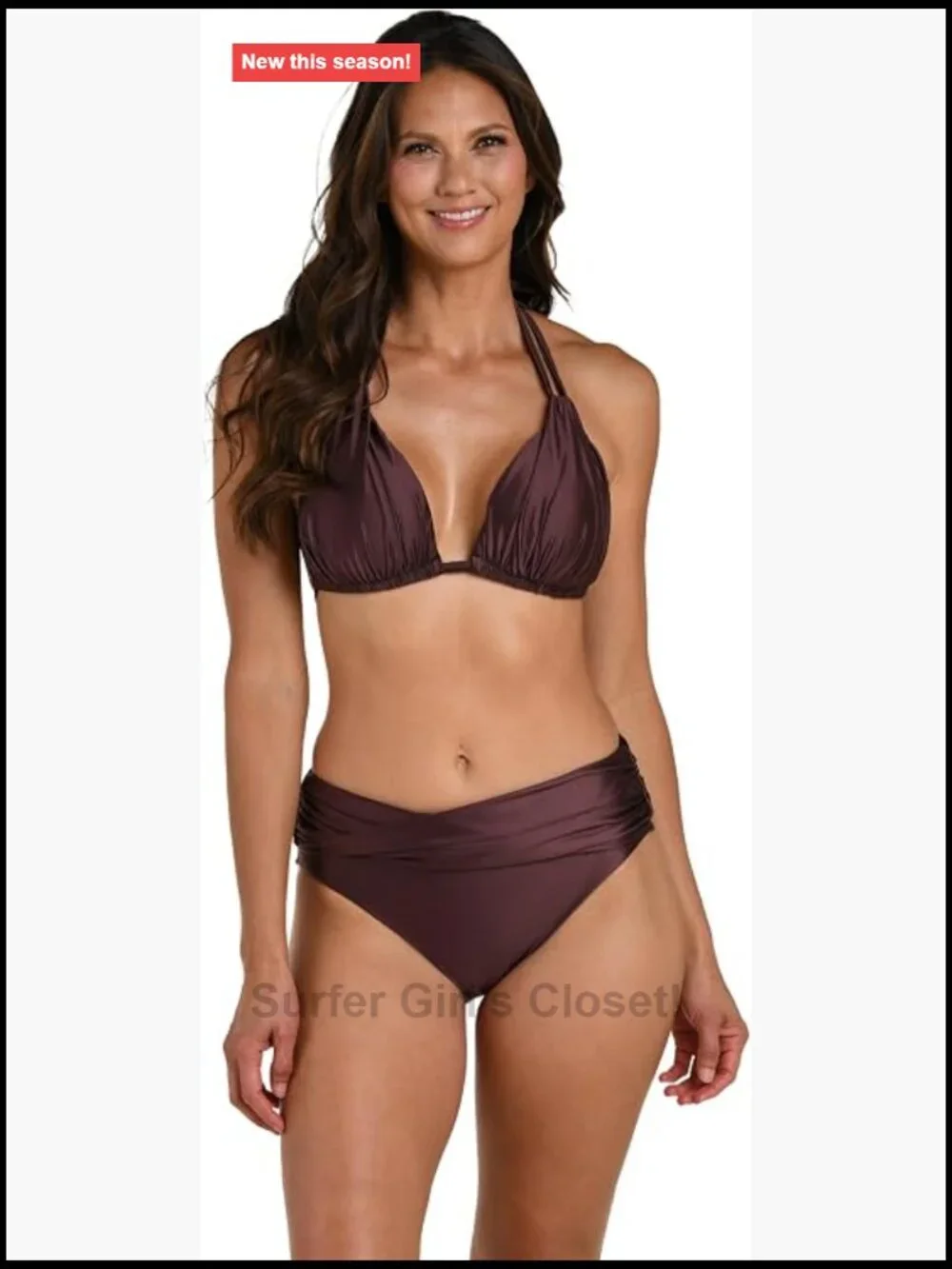 Halter Bikini Top with Adjustable Straps and Molded Cups